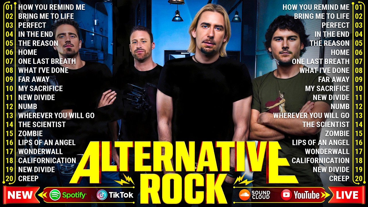 The Best Of 2000's Alternative Rock🎶Creed, Linkin Park, Nickelback, Coldplay, Green Day, Lifehouse