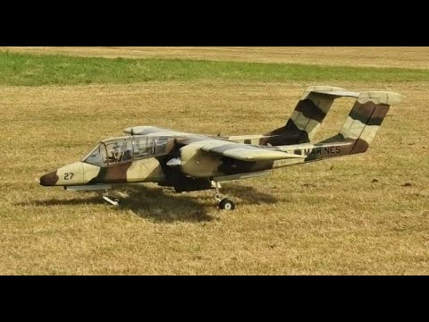 HANGAR 9 OV-10 BRONCOS x 2 DUO DISPLAY - AT STOW MARIES WW1 AERODROME - 2023