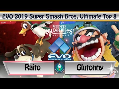 Super Smash Bros. Ultimate EVO 2019 - Top 8｜Raito (Duck Hunt) vs Solany Glutonny (Wario)