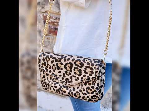 Leopard print clutch bag design // designer leopard clutch design