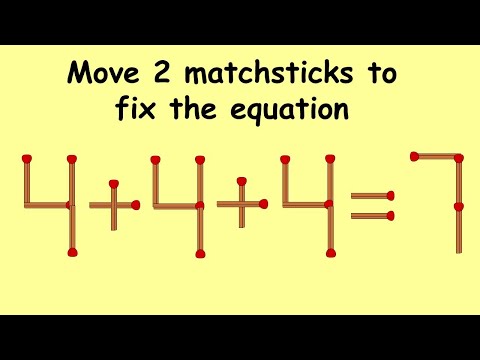 Fix 4+4+4=7 | Match Stick Puzzles #40 | turn the wrong equation into correct