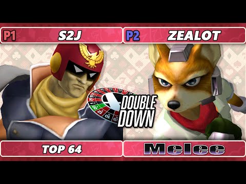 Double Down 2022 Top 64 - S2J (Captain Falcon) Vs. Zealot (Fox) Smash Melee - SSBM