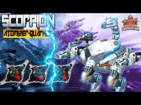 War Robots Techno Scorpion Atomizer Quarker Gameplay With Legendary Pilot Ash Skarsgard
