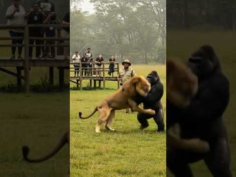 Lion Vs Gorilla - Epic Fight at Safari