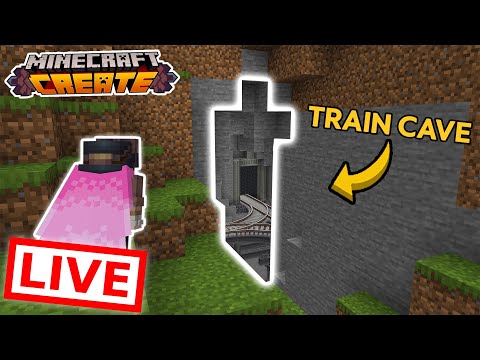 EPIC TRAIN CAVE BUILD in Minecraft