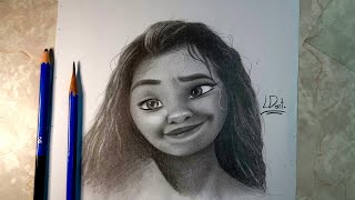Drawing Moana | Easy drawing step by step | time-lapse | Learn how to draw faces
