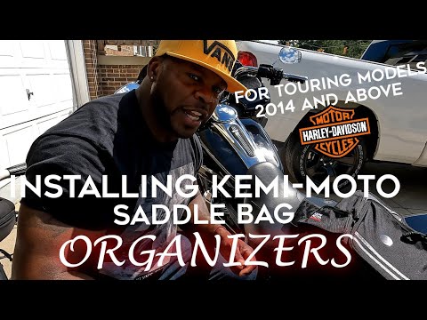 Installing Kemi-Moto Saddle Bag Organizers for Harley Touring Models 2014 and Above #harleydavidson