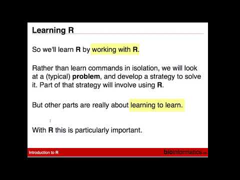 Introduction to R Session 1