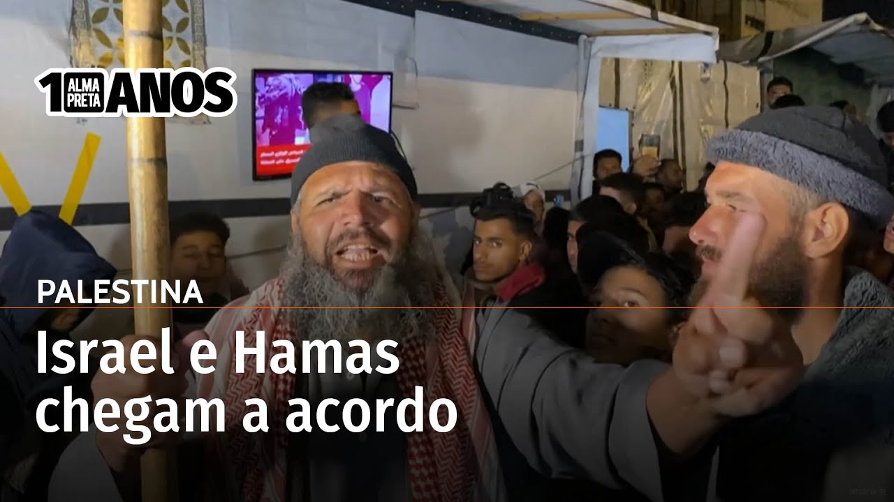 Palestinos em Gaza comemoram acordo entre Israel e Hamas