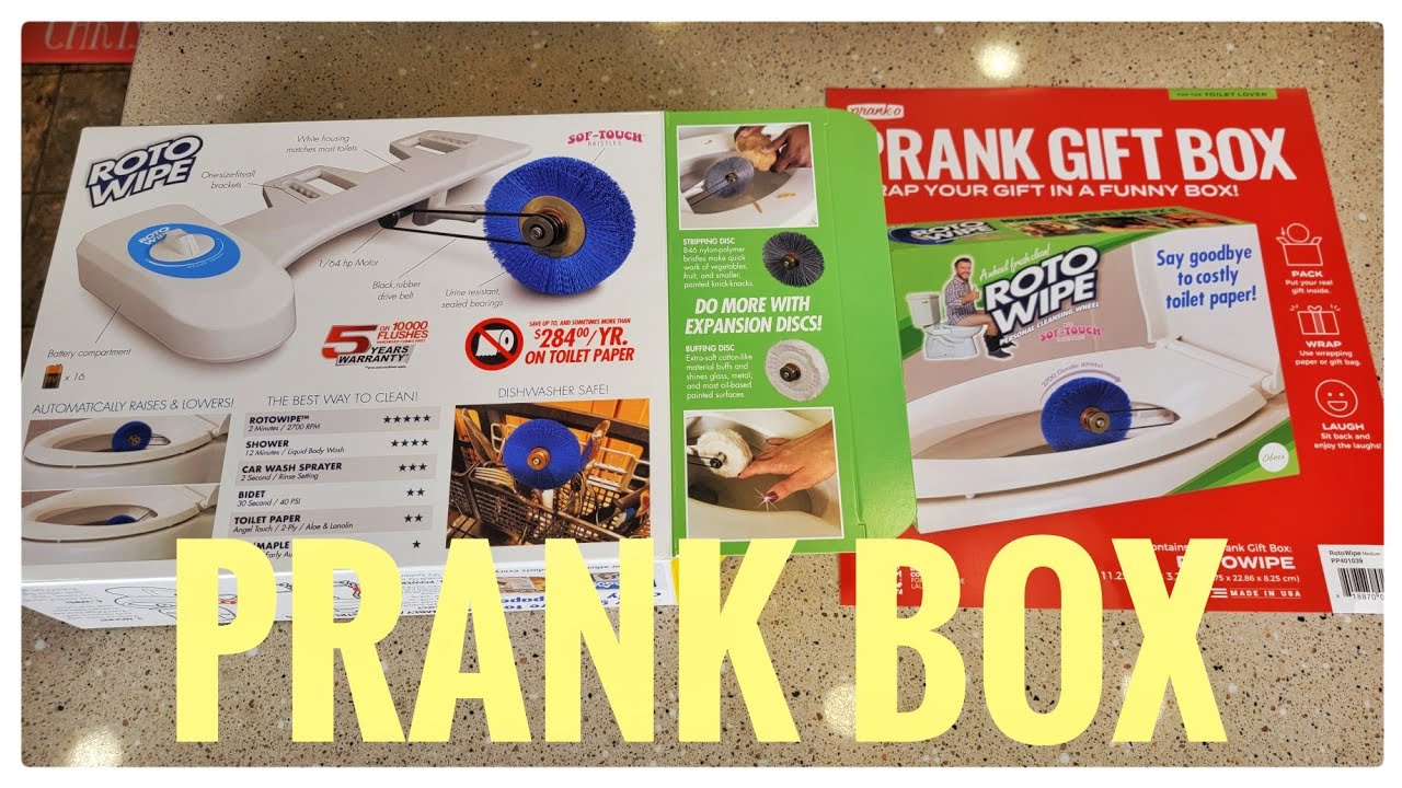 Amazon Prank Gift Box  Prank O Gag Novelty Roto Wipe Funny Present