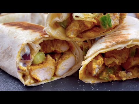 How To Make Chicken Wraps Recipe • Chicken Tortilla Wraps Recipe • How To Make Wraps • Easy Wraps