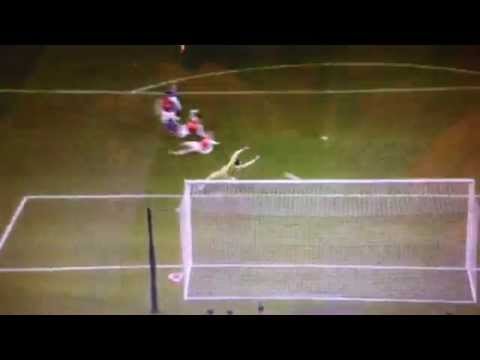 AMAZING GOAL BERBATOV MONACO ARSENAL 2-0 25/02/2015