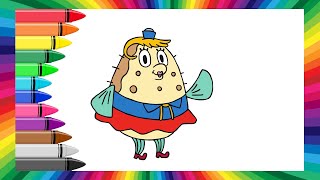 How to Draw Mrs. Puff from Spongebob SquarePants EASY
