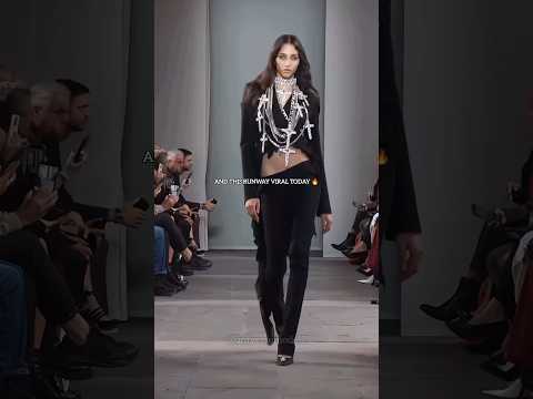 Yasmin wijnaldum at blumarine ss26 🔥#trending #fashion #model #runway #shorts