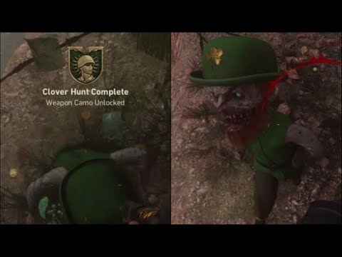 How to Unlock NEW Camo / Leprechaun Easter Egg !! CoDWW2Zombies