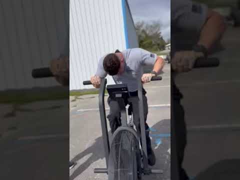 Lt. Foley 1st time on Rogue echo bike 2:00 mile