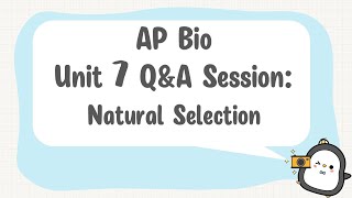 AP Biology Unit 7 Q&A Review Session