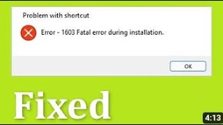 How to Fix "error 1603: A fatal error occurred during installation" error in Windows 10 and 11