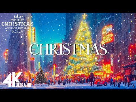 Christmas Atmosphere 4K | A Magical Winter Wonderland🎄✨ Cozy Holiday Lights & Winter Vibes