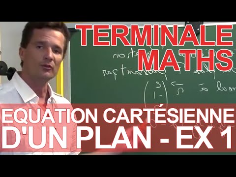comment trouver equation cartesienne d'un plan