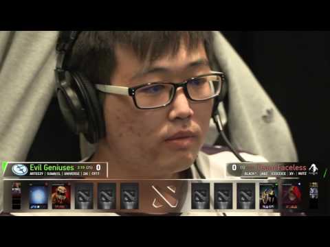 The Boston Major Group Stage: FACELESS vs EVIL GENIUSES Game 1
