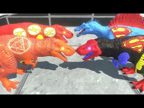 TEAM FLASH DR STRANGE T REX ISLAND DEATH RUN - Animal Revolt Battle Simulator