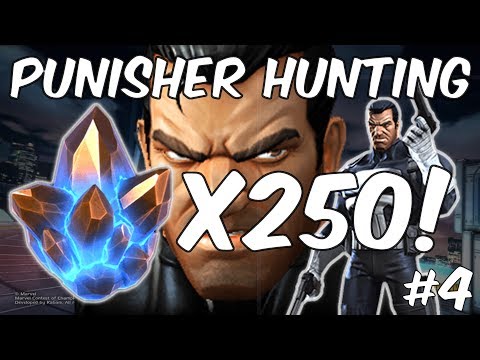 250x Arena Crystal Opening - 4 Star Punisher Hunting Round #4 - Marvel Contest Of Champions