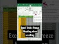 Excel Trick: Freeze Heading when scrolling.