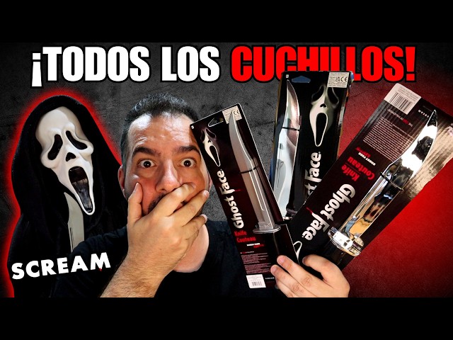 Vídeo relacionado con AC - Pack de 5 machetes sangrientos de plástico, mango decorado con calavera y tibias, complemento para disfraces de asesino, criminal, carnaval, Halloween, cosplay, adulto - 41 cm