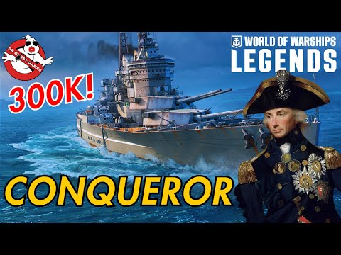 300K DAMAGE CONQUEROR GAME! || World of Warships: Legends