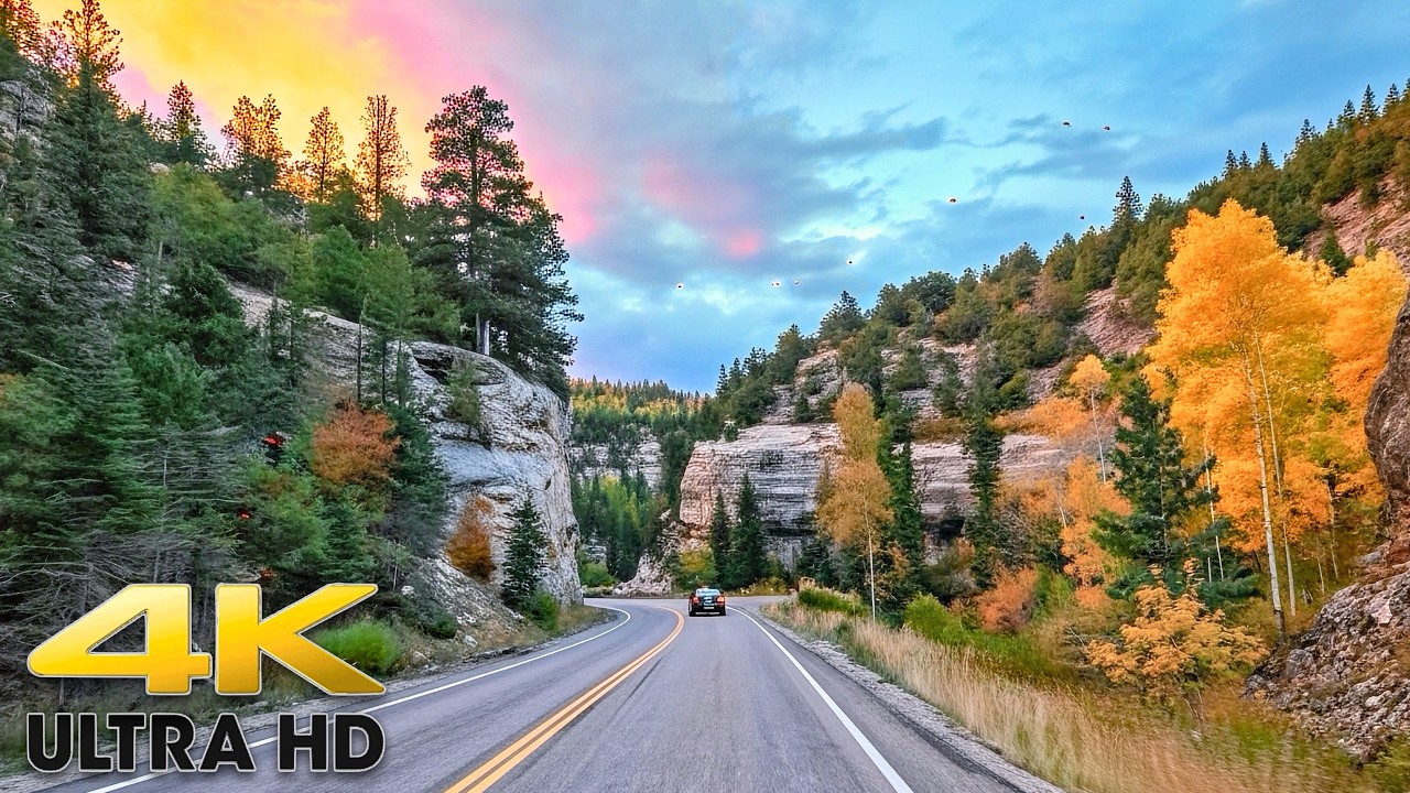 Unreal Utah: Sunset + Fall Colors Drive in the Mountains