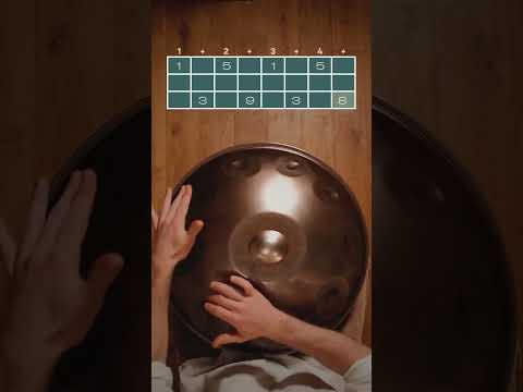 A Simple Pattern 💛 #handpan #tutorial #simplepattern