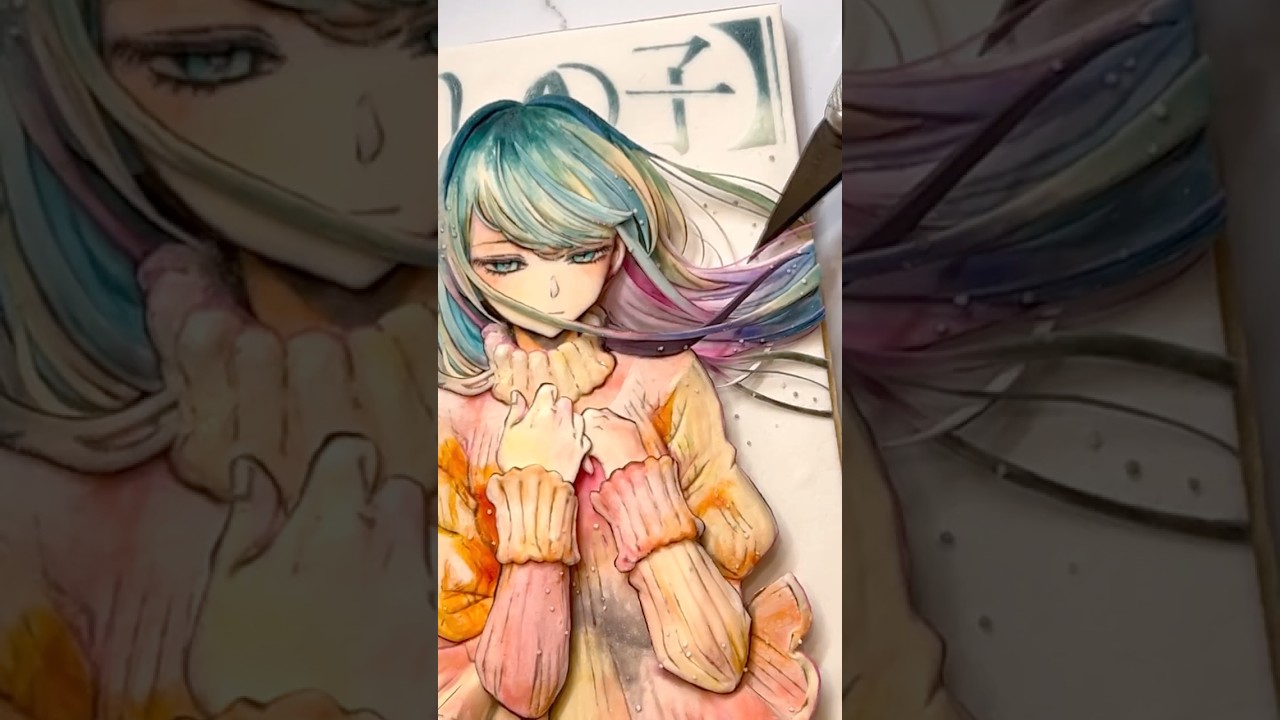 【推しの子】お菓子の材料だけで黒川あかねちゃん作ってみた🍪#icingcookies  #making #shorts