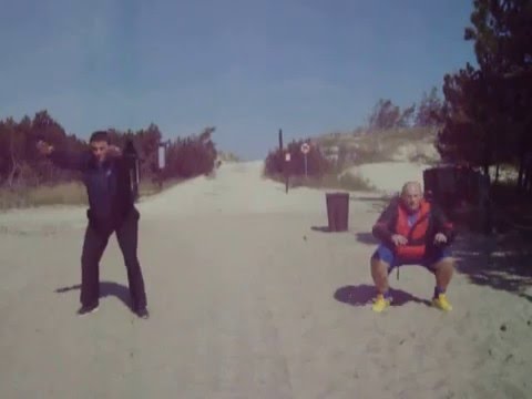 Przysiady...Czołpino plaża Maj 2016