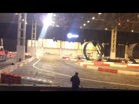 Stig powersliding a GT86 at Top Gear Live beware headphones very loud
