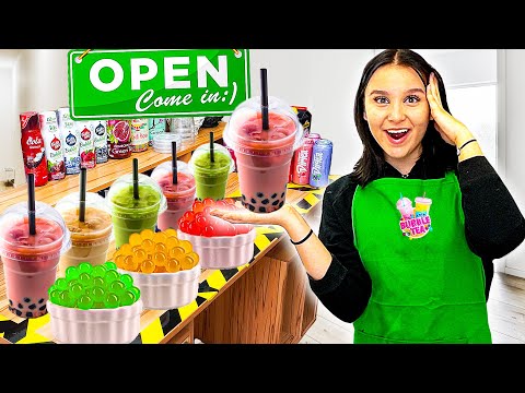 Mein eigener BUBBLE TEA LADEN !🧋😳 (Kundin probiert zum ersten mal Bubble Tea) - Celina