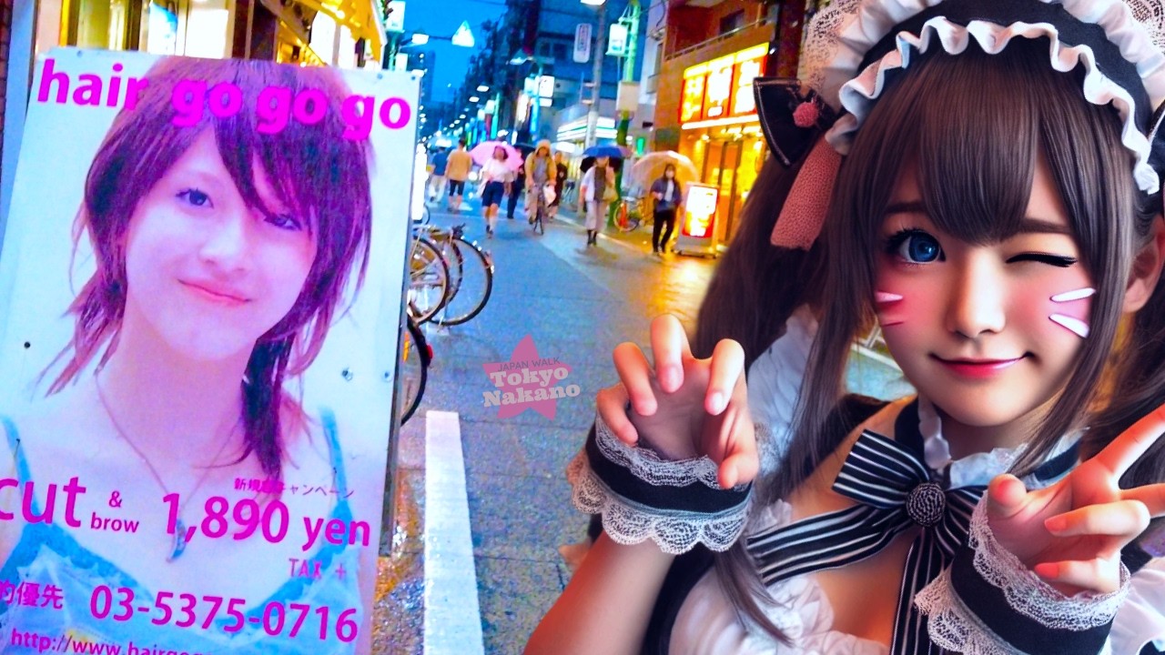 Tokyo Oyama 🐶 Rainy Town ♪💖 4K ASMR Nonstop 1 Hour