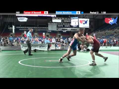 Fargo 2012 182 Round 4: Tanner O`Donnell (Kansas) vs. Daniel Hawkins (Maryland)