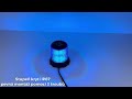 Modrý LED maják 12/24V - 96x 1W LED / pro pevnou montáž / černý hliníkový obal / ECE R65 (ø 124 x 127 mm) - Video Youtube