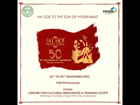 DAY 1 - Jai Ho PANDIT JASRAJ 50th Pt. Motiram Pt. Maniram Sangeet Samaroha