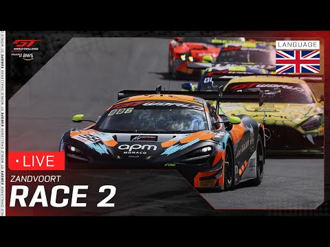 LIVE | Race 2 | Zandvoort | GT World Challenge powered by AWS (English)