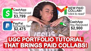 How to create a UGC PORTFOLIO on Canva that brings in PAID COLLABS $$π©΅ | Visual Tutorial