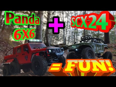 panda hobby 6x6 + axial scx24 = funnn!!!!!! suprise zack!!!