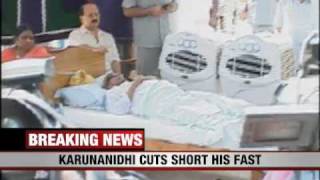 Karunanidhi Cuts Short His Fast