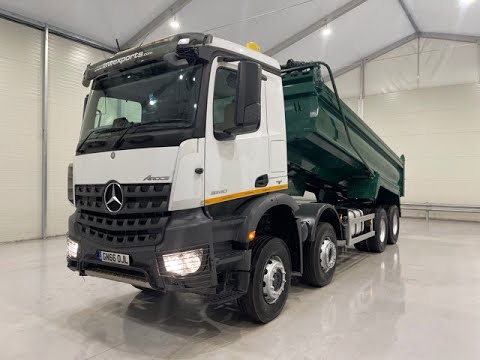 GN66 OJL - Mercedes Arocs 3240 8x4 Day Cab Steel Tipper | Law Truck Centre UK
