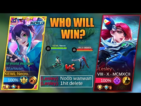WANWAN VS TOP GLOBAL TRASHTALKER LESLEY | WHO WILL WIN? ( INTENSE MATCH ) -MLBB
