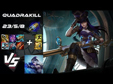 BOTTOM Caitlyn vs Ashe [QUADRAKILL] - NA Challenger Patch 25.S2.1