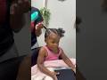 Dad catches little sister getting her hair braided for the first time #shorts