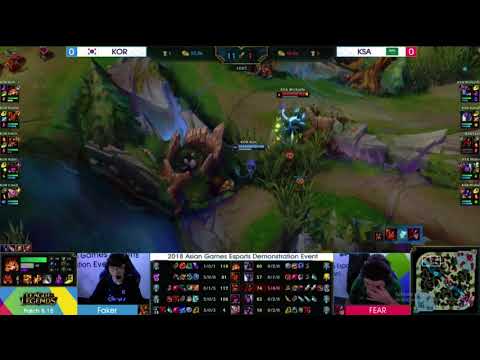 Asian games 2018 Indonesia ESPORTS l Saudi Arabia vs Korea League of Legends Semi Final Game 1
