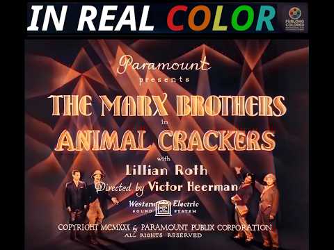🤡  Animal Crackers (1930) — In Real Color — The Marx Brothers — Full Movie — 1080p